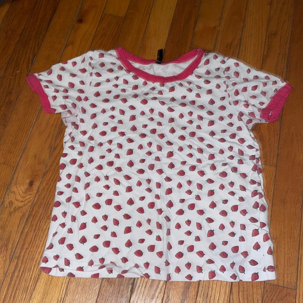 strawberry print shirt